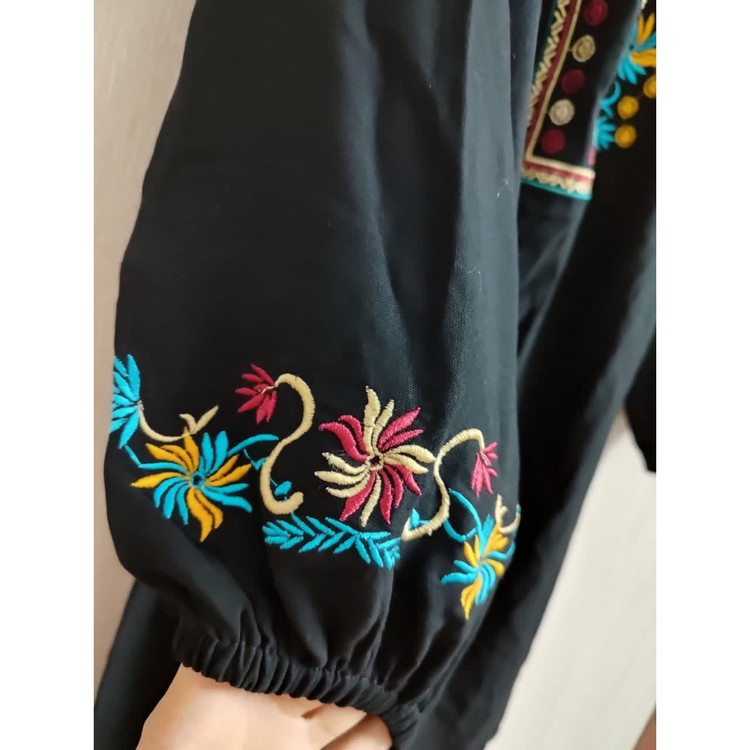 مانتو نخی زنانه مشکی