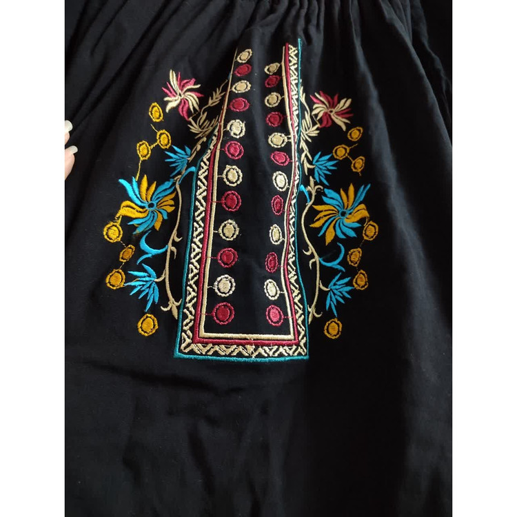 مانتو نخی زنانه مشکی